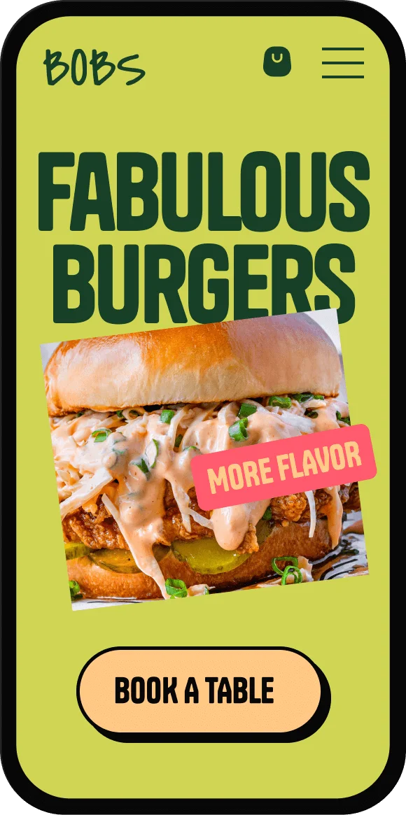 Website example on mobile